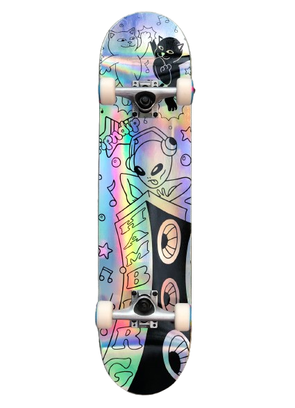 RIPNDIP HAMBURG Exclusive Complete Skateboard (Holographic)