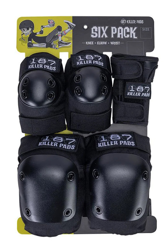 187 Killer Pads Adult Six Pack Set Black
