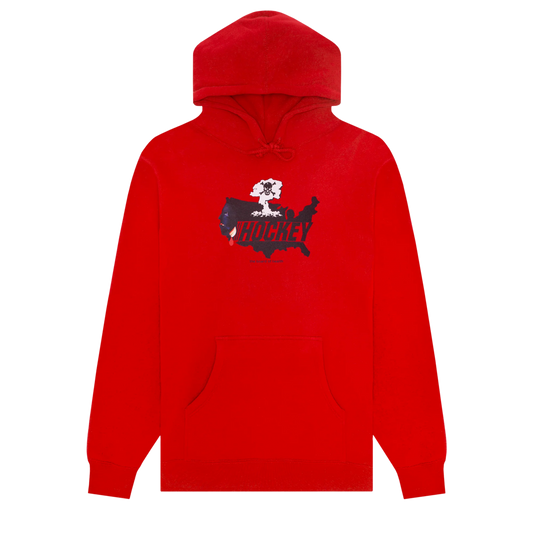 Hockey BOARD OF HEALTH Red HOODIE
