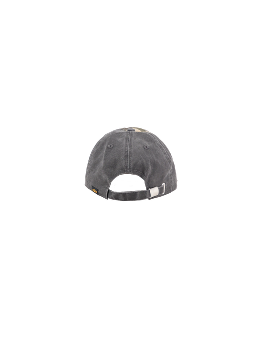 Alpha Industries Distressed Logo Camo Cap Wild Camo 65-408