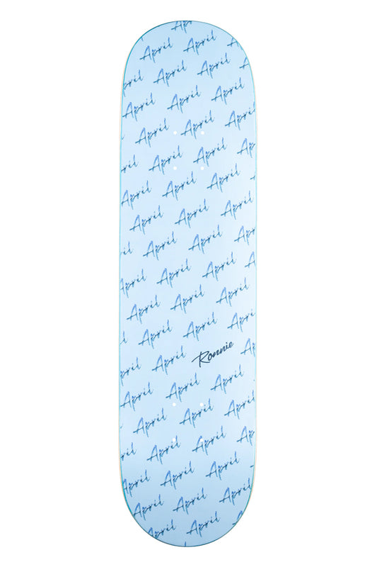 April Skateboards Ronnie Kessner Script Logo Deck 8.5 "