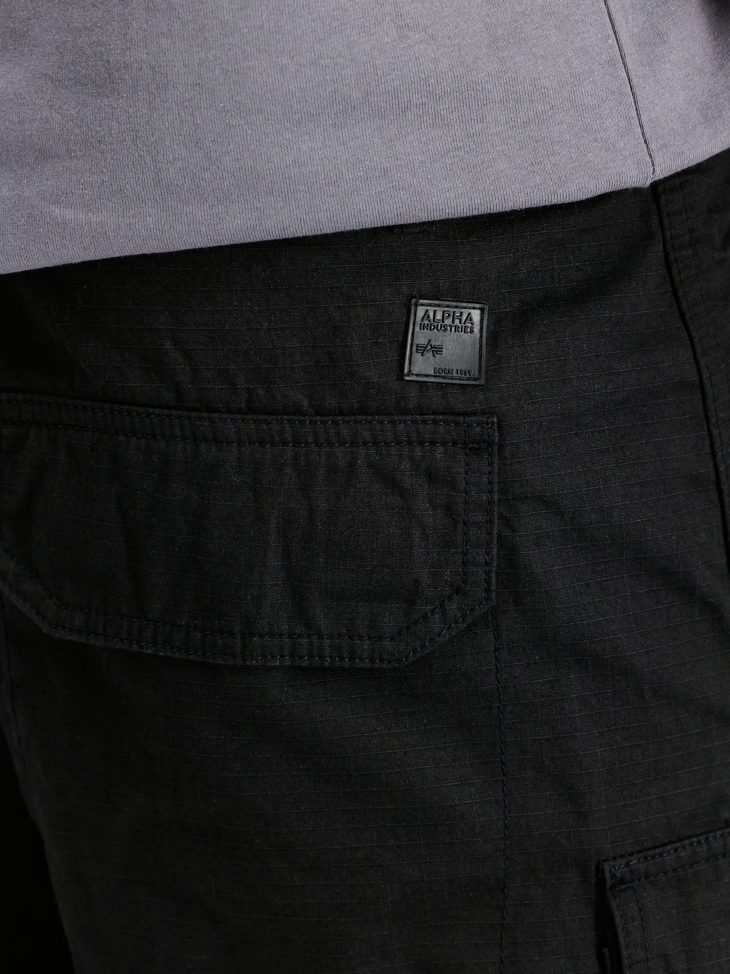 Alpha Industries Ripstop Patchwork Pant Black-03