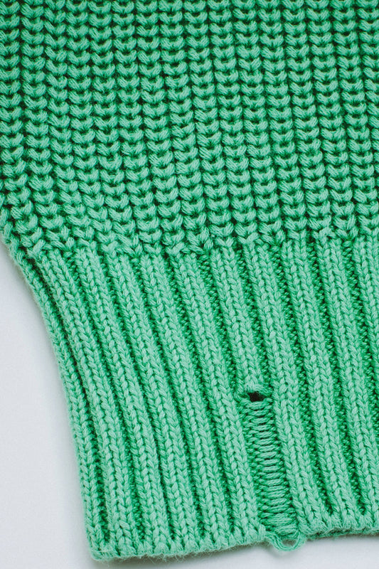 Fucking Awesome I Love You Overdyed Sweater Moss