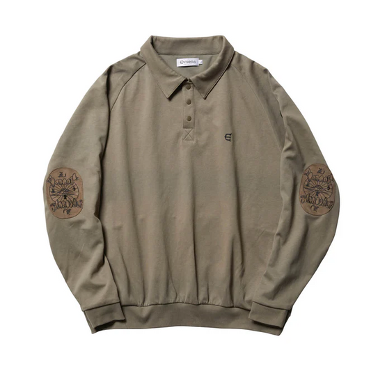 Evisen Heads Double Knit Sweathshirt Light Khaki