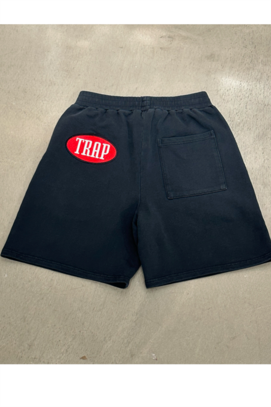 Trap Payday Embroidered Sweatshorts Washed Black