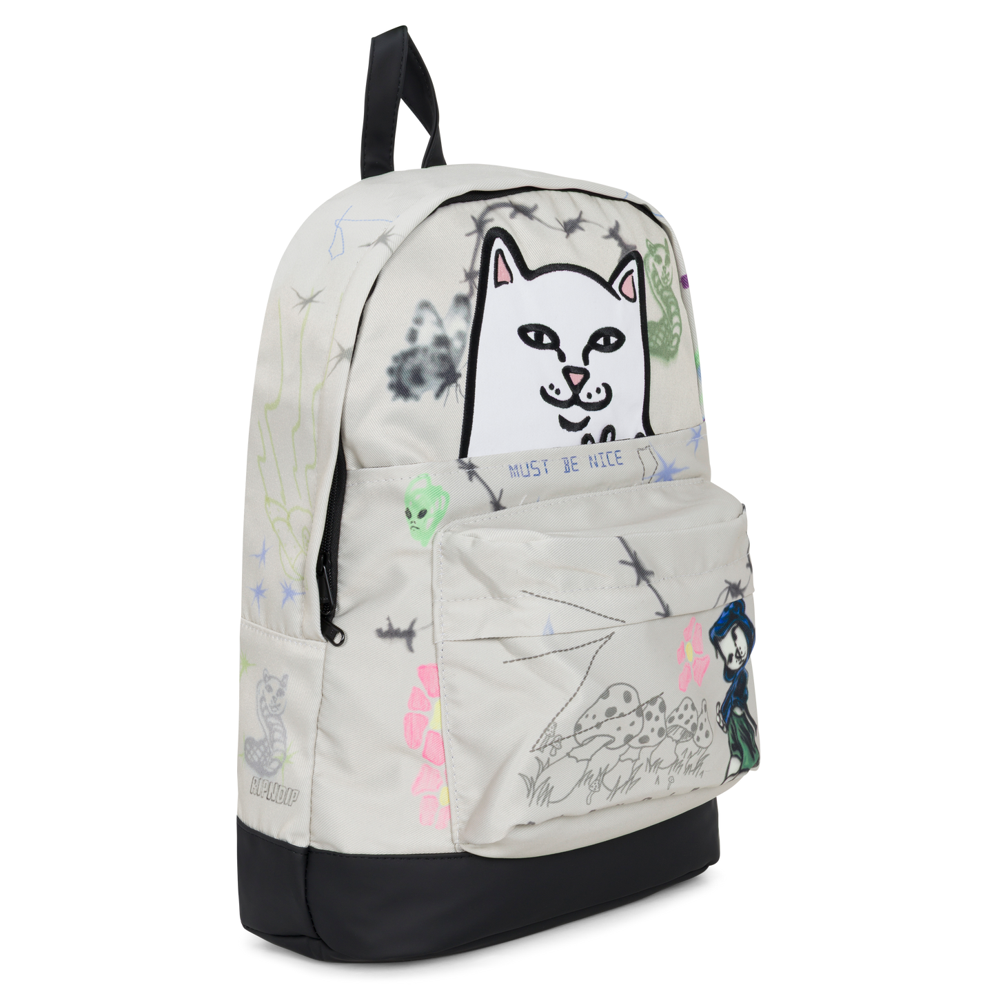RIPNDIP Goosebumps Velcro Backpack (Bone)