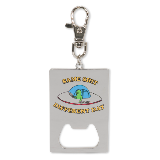 RIPNDIP Same Shit Different Day Keychain Bottle Opener (Silver)