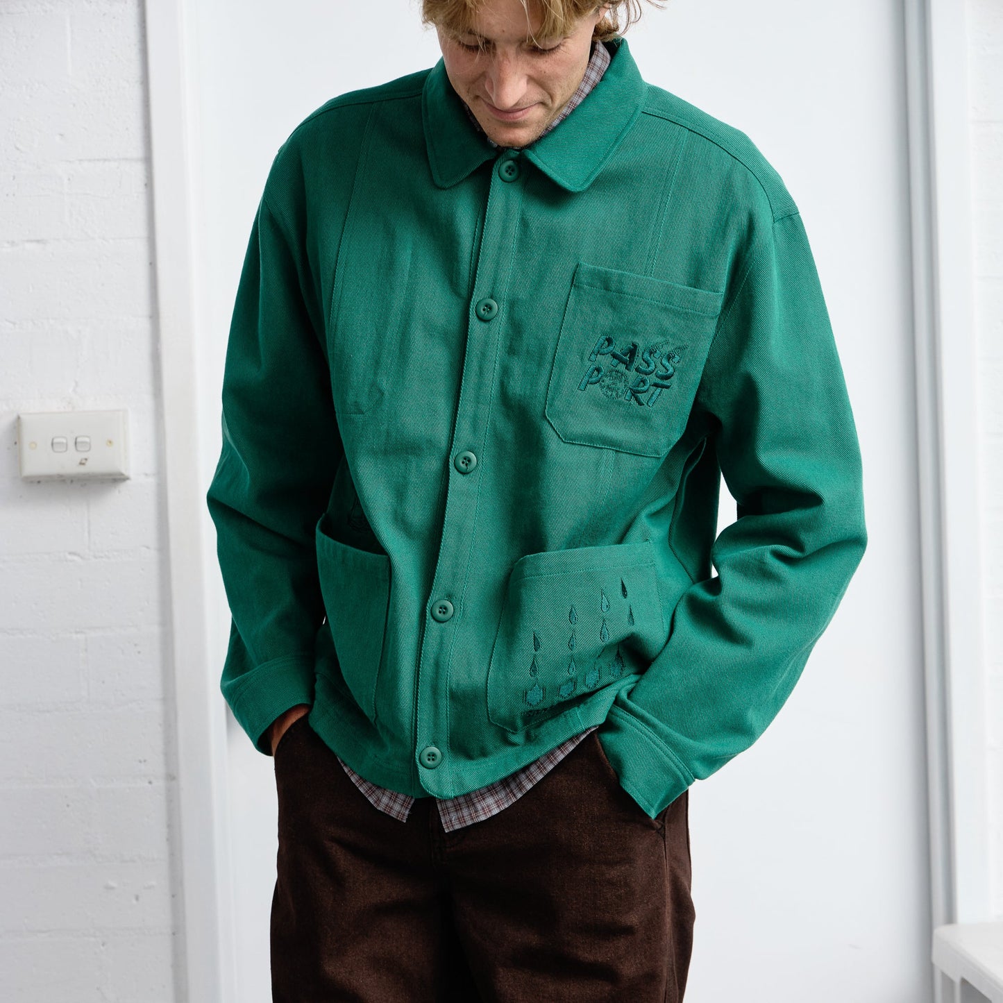 Pass~Port Shop Rules Painters Jacket Prussian Green