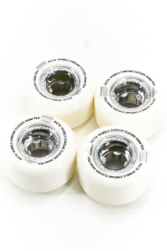 RICTA Wheels Chrome Clouds Silver 92A White