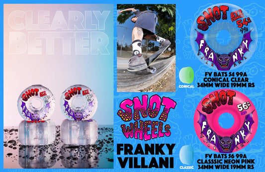 Snot Franky Villani Classic 56mm 101A Wheels NEON PINK