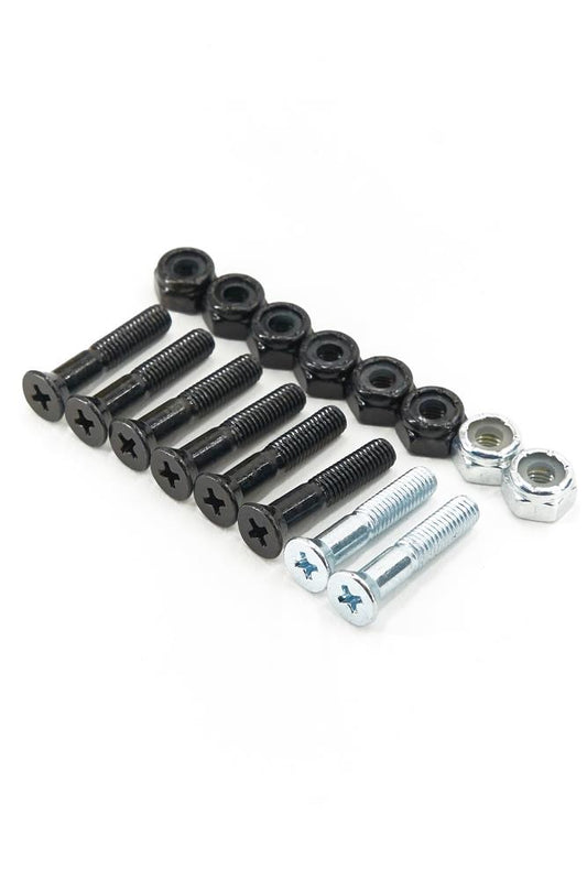 Blank Bolts Phillips Set Black Silver
