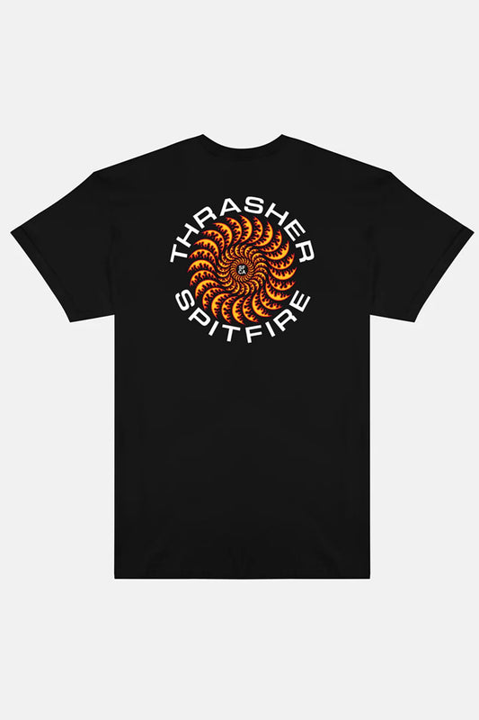 Thrasher x Spitfire Classic Swirl Tee Black