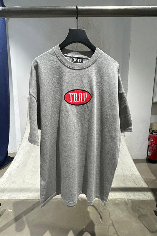 Trap Payday Embroidered Oversize Tee Heather Grey