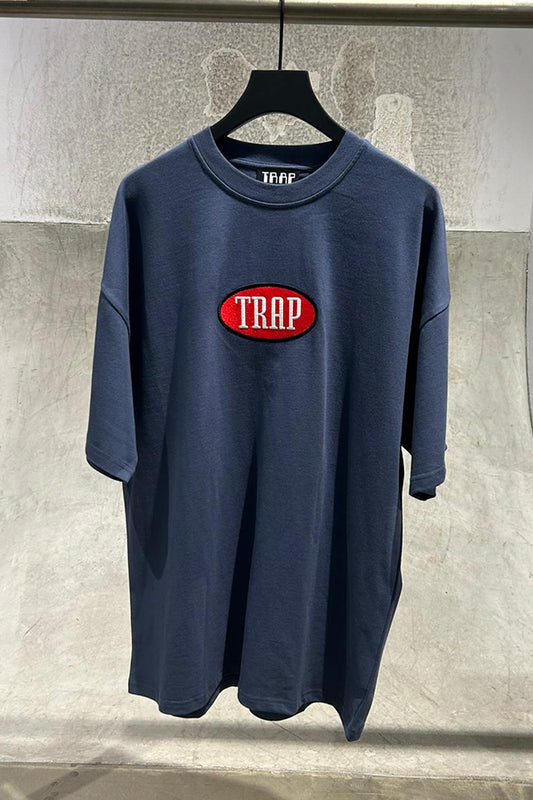 Trap Payday Embroidered Oversize Tee Navy