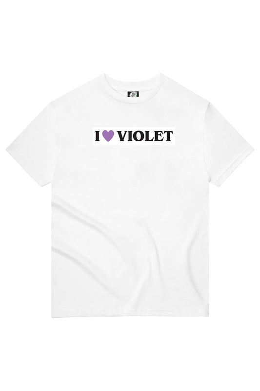 Violet I Love Violet Tee White