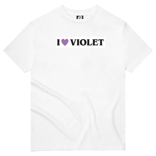 Violet I Love Violet Tee White