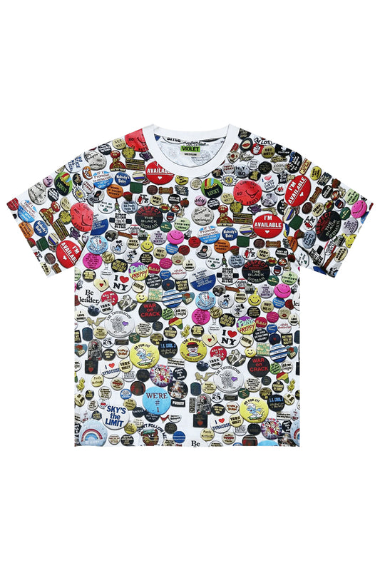 Violet Pins Tee White