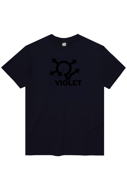 Violet Where Do You Think Your Going Tee Navy
