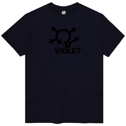 Violet Where Do You Think Your Going Tee Navy
