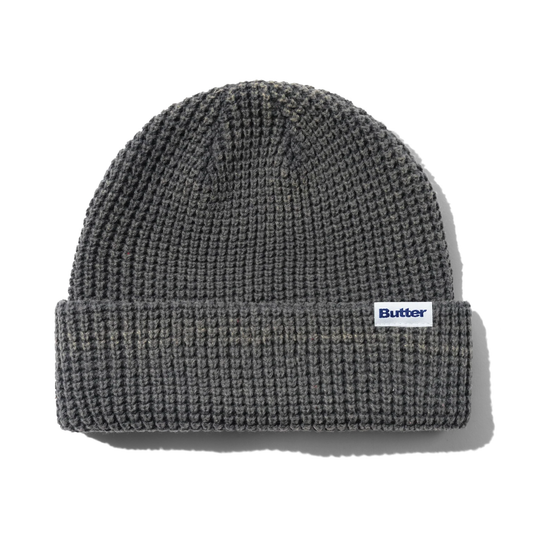 Butter Goods Distress Waffle Beanie Grey