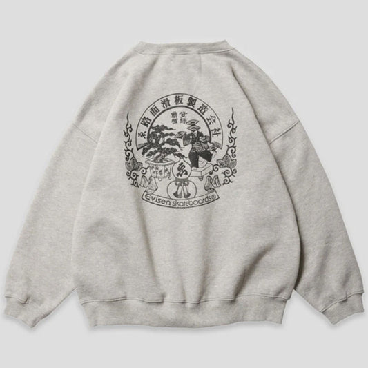 Evisen Emblem Crew Sweat Heather Grey