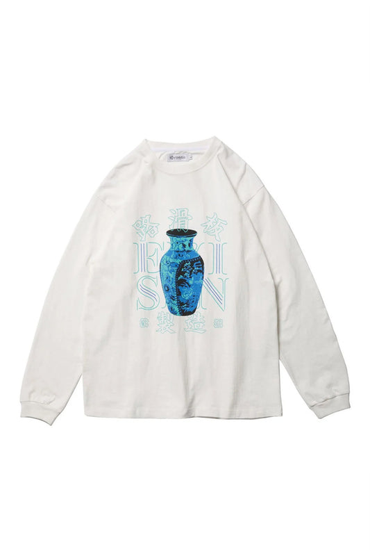 Evisen Vase Logo LS White