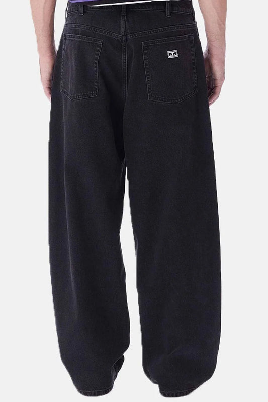 Obey Bigwig Denim Baggy Pant - Faded Black