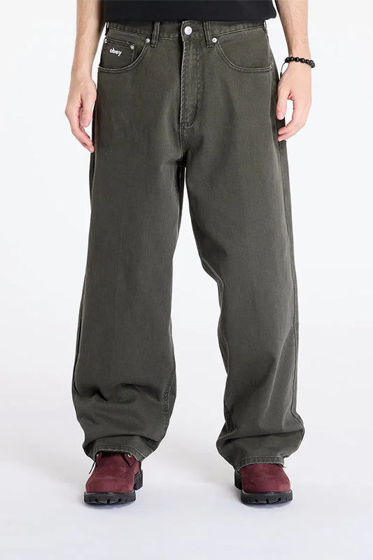 Obey Bigwig Baggy Denim Rosin Faded Wash