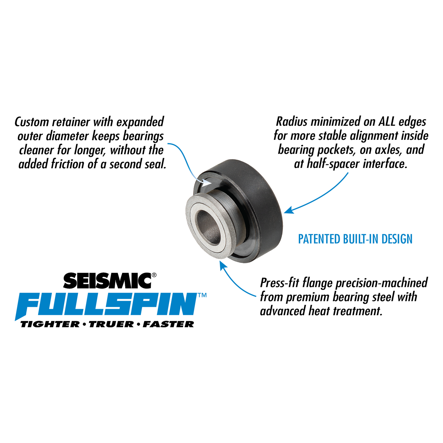 Seismic Fullspin® 6-Ball Steel XT™ Built-In Bearings
