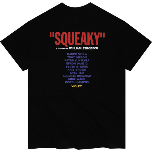 Violet "SQUEAKY" T-SHIRT Black