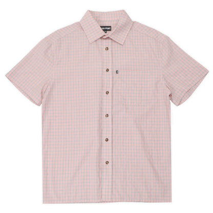 Pass~Port Workers Check Short Sleeve Shirt - Light Pink