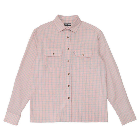 Pass~Port Workers Check Long Sleeve Shirt - Light Pink