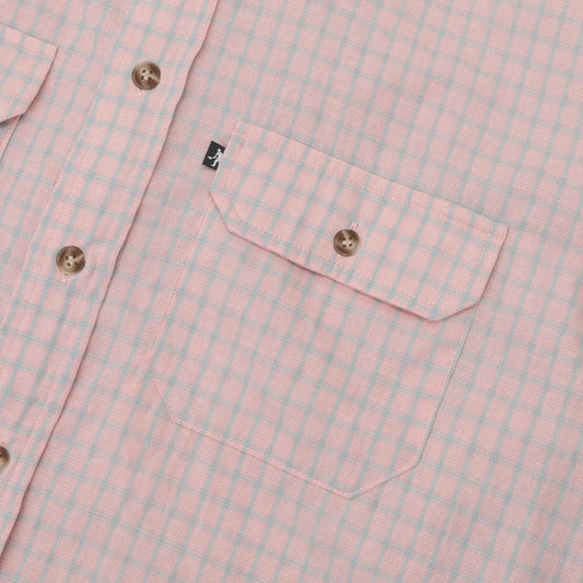 Pass~Port Workers Check Long Sleeve Shirt - Light Pink