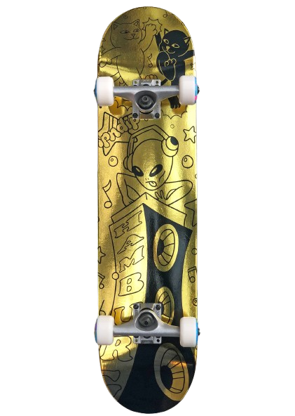 RIPNDIP HAMBURG Exclusive Complete Skateboard - Gold
