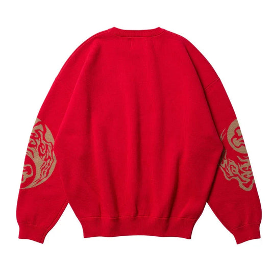 EVISEN DRAGON SHIP KNIT RED