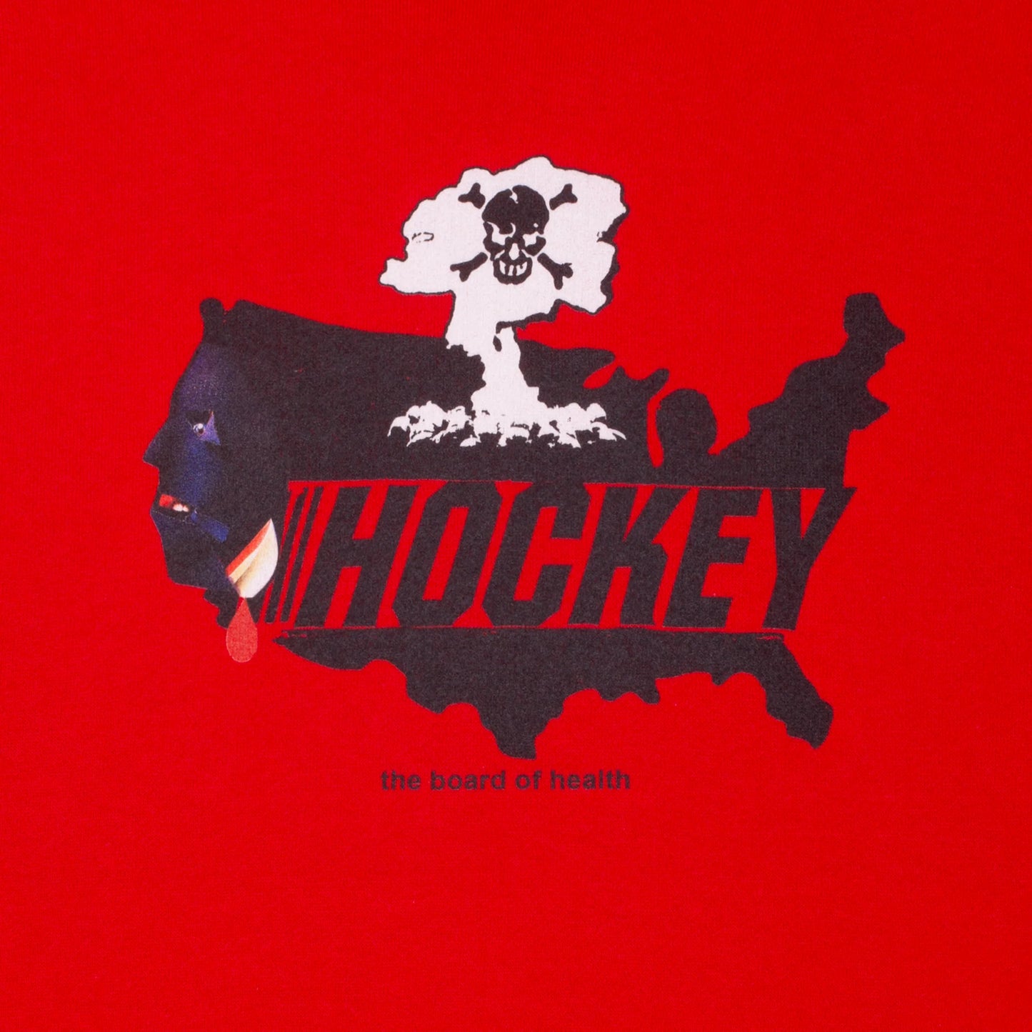 Hockey BOARD OF HEALTH Red HOODIE