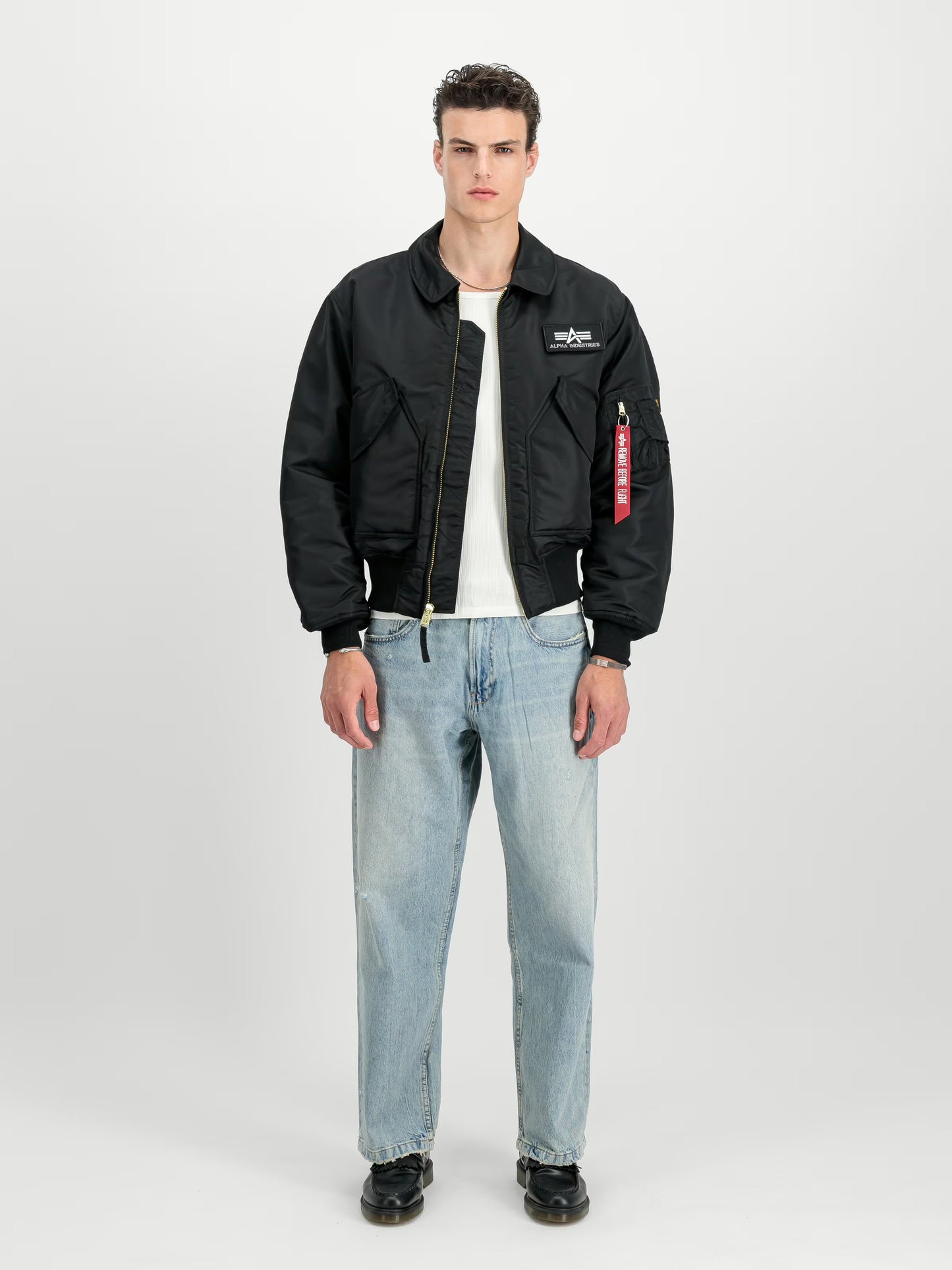Alpha Industries CWU-45 Heritage Bomber Jacket Black-03