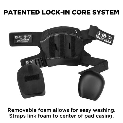 187 Killer Pads Pro Derby Knee Black Black