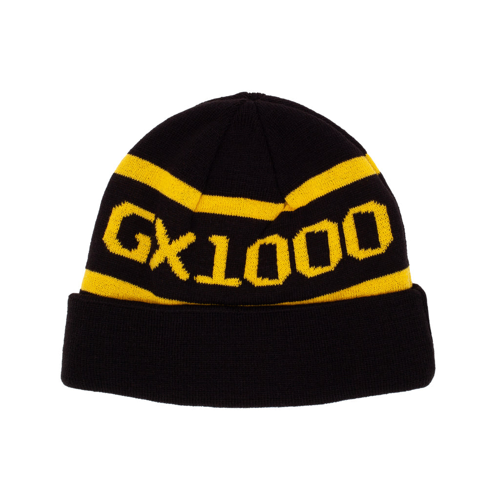 GX1000 OG Logo Beanie Black w/Yellow Font
