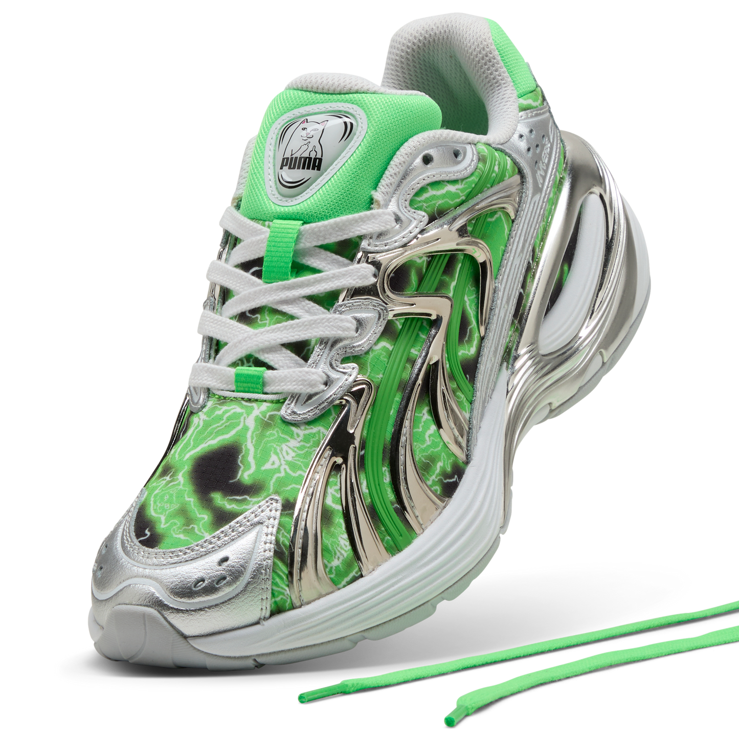 RIPNDIP Inverse (Puma Silver-Fluro Green Pes)
