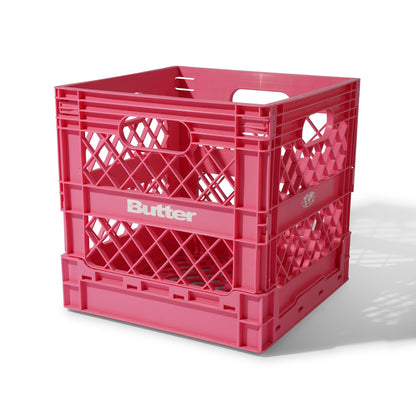 Butter Goods Collapsable Record Crate Pink