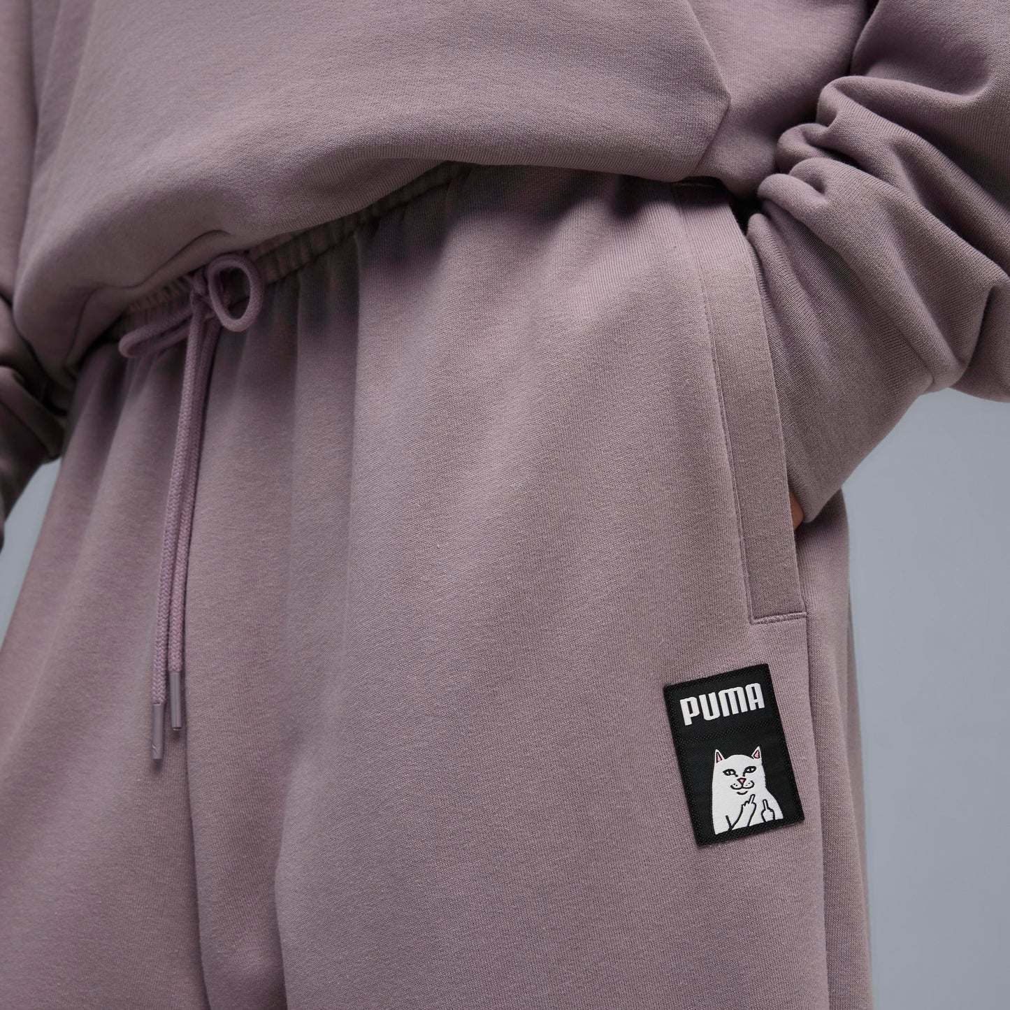RIPNDIP PUMA X RIPNDIP Oversized Wide Sweatpants (Plum Jam)