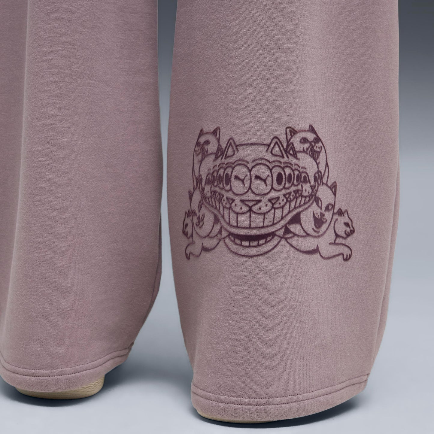 RIPNDIP PUMA X RIPNDIP Oversized Wide Sweatpants (Plum Jam)