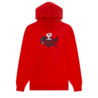 Hockey BOARD OF HEALTH Red HOODIE