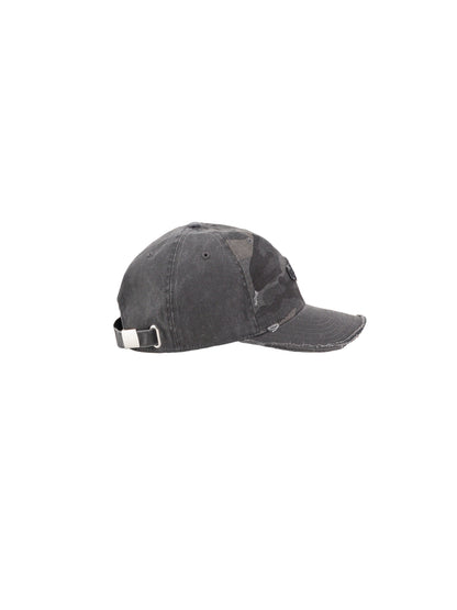 Alpha Industries Distressed Logo Camo Cap Black Camo-125