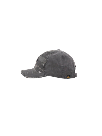 Alpha Industries Distressed Logo Camo Cap Black Camo-125