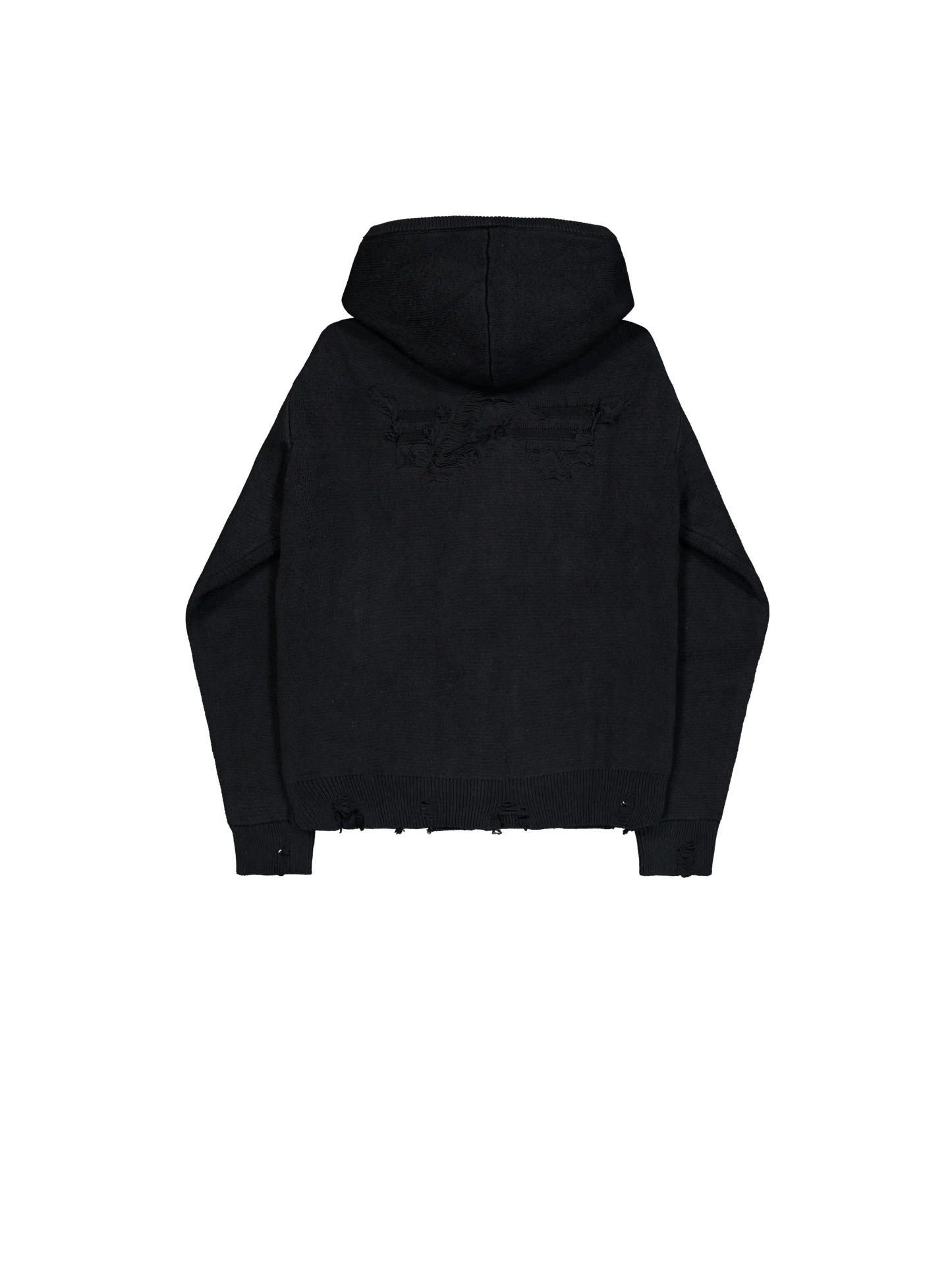 Alpha Industries Distressed Knit Hooded Jacket black-0001