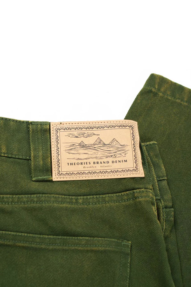 Theories Of Atlantis Plaza Jeans Washed Army Green