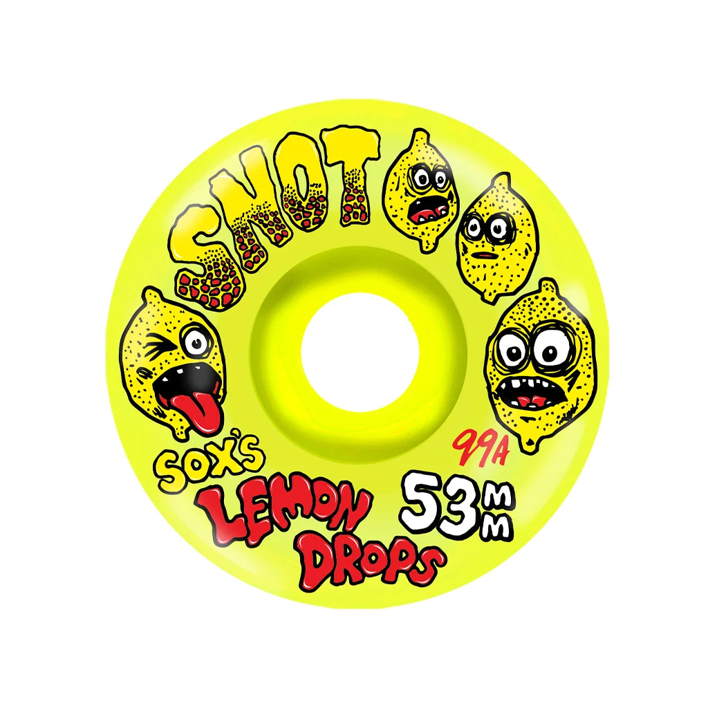 Snot Sox Lemon Drops Conical 53mm 99A Wheels YELLOW