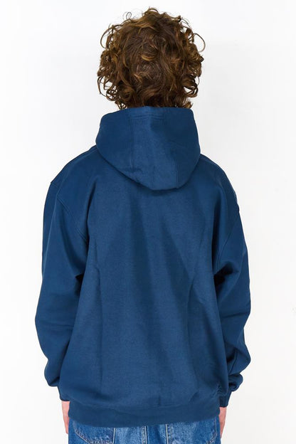 Ben Davis Heavyweight Label Hoodie Navy